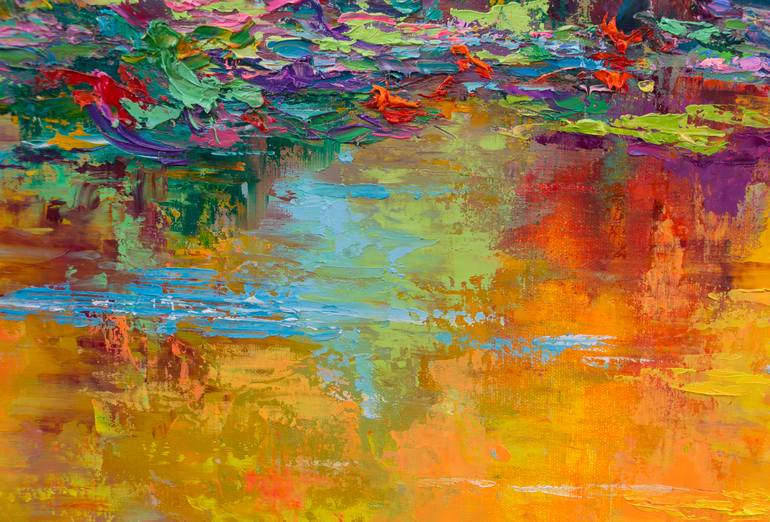 Original Abstract Expressionism Landscape Painting by Vitaly Leshukov Soldatov