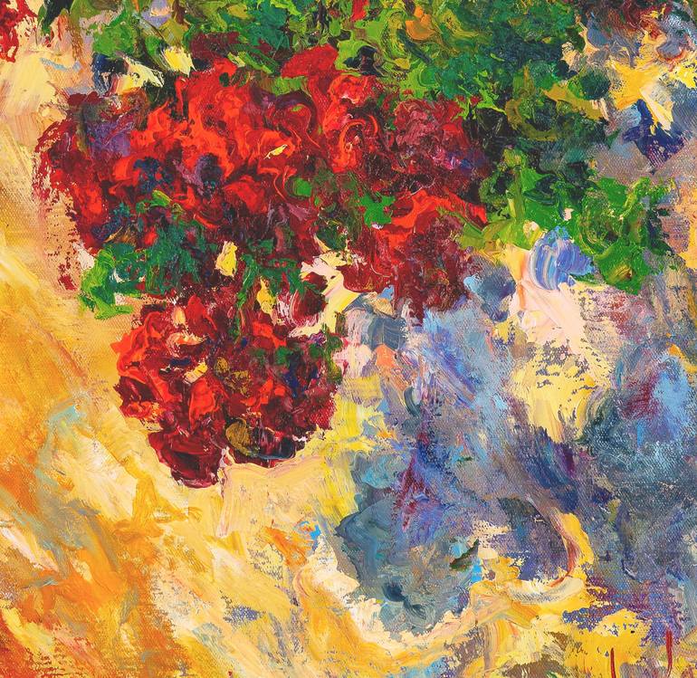 Original Expressionism Floral Painting by Vitaly Leshukov Soldatov
