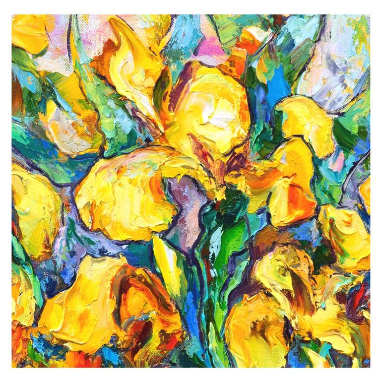Original Abstract Floral Painting by Vitaly Leshukov Soldatov