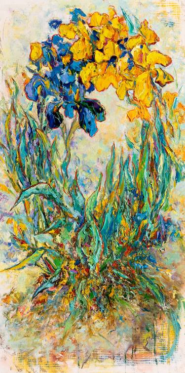 Print of Expressionism Floral Paintings by Vitaly Leshukov Soldatov