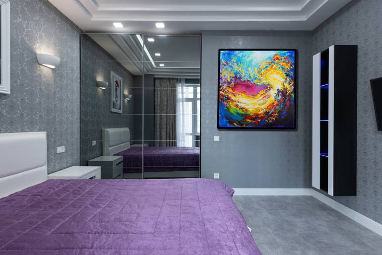 Original Abstract Expressionism Abstract Painting by Vitaly Leshukov Soldatov
