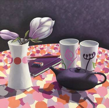 Original Modern Still Life Paintings by Libby Moore