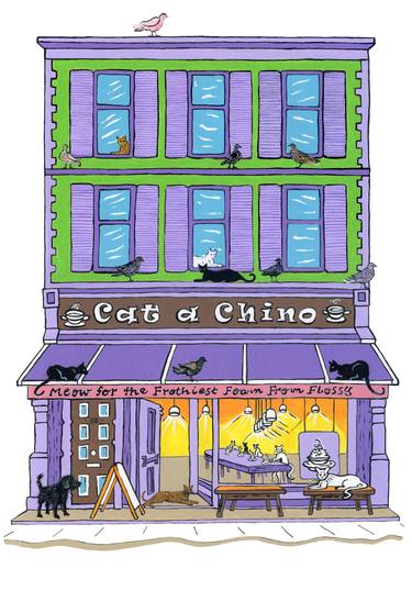 Print of Pop Art Cats Paintings by Phil Dynan