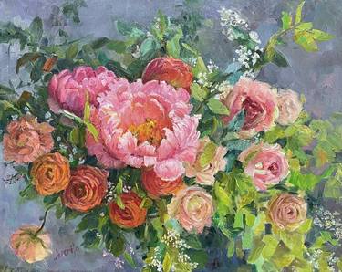 Original Impressionism Floral Painting by Tatyana Brazhkina