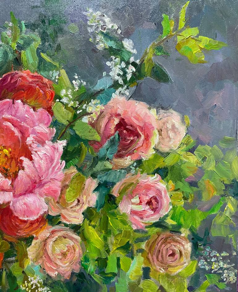 Original Impressionism Floral Painting by Tetiana Brazhkina