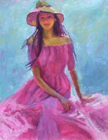 Girl in a pink dress thumb
