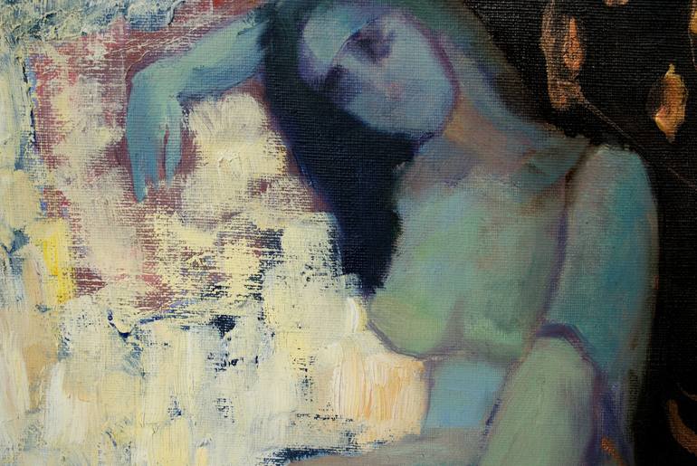 Original Expressionism Nude Painting by Olga Gnezdilova