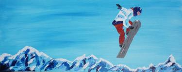 Original Fine Art Sports Paintings by Brent Knippel