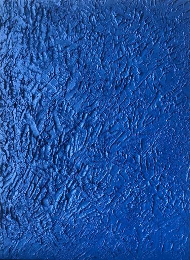 Homages to Yves Klein .Blue Textured Minimalist Abstraction thumb