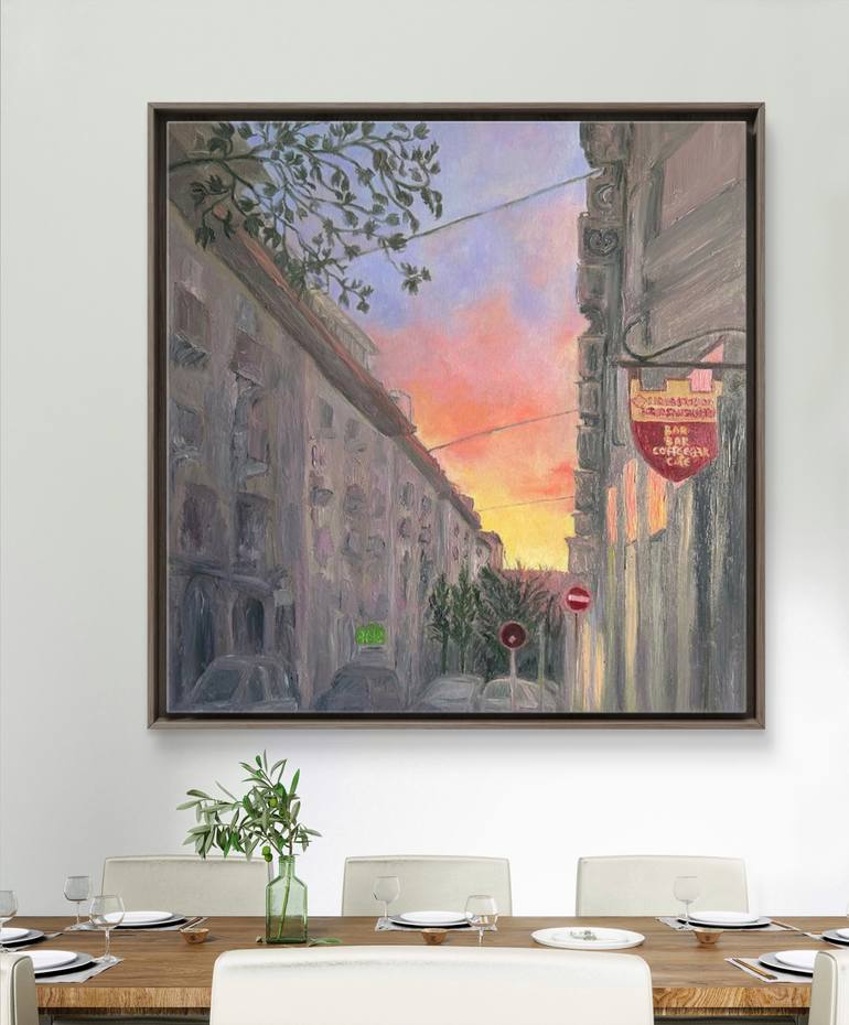 Original Contemporary Cities Painting by Marina Gorbachova