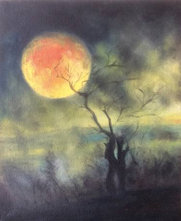 April Full Moon Landscape thumb