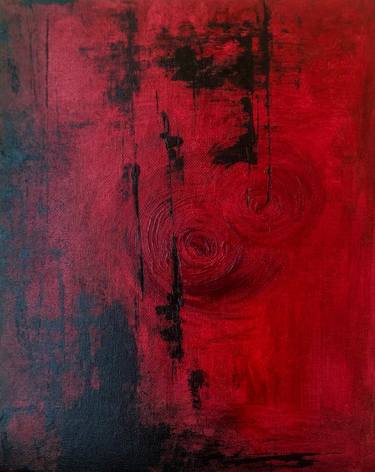RED MINIMALIST ABSTRACTION MODERN ART YOUR HEART thumb