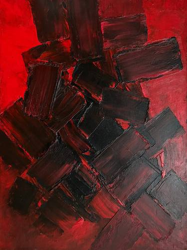 BLACK &PINK MINIMALIST ABSTRACTION MODERN ART thumb
