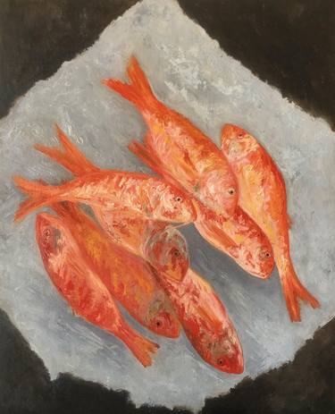 Print of Art Deco Fish Paintings by Marina Gorbachova