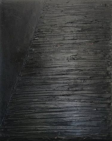 Enigmatic Black Minimalist Abstraction Modern Art thumb