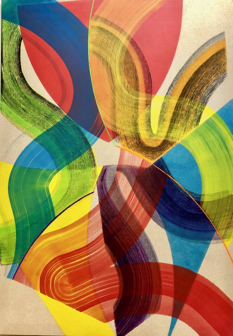 Print of Color Field Painting Abstract Paintings by Yohanan Delaunay-Israel