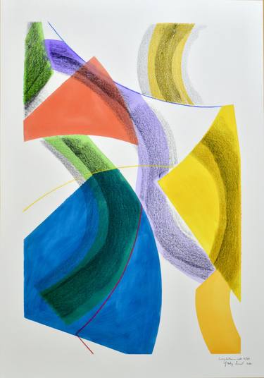 Original Contemporary Abstract Drawings by Yohanan Delaunay-Israel