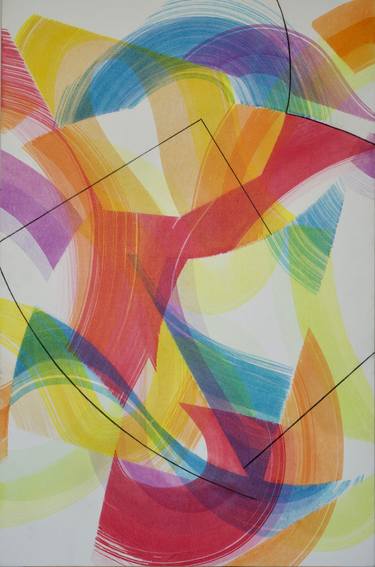 Print of Abstract Paintings by Yohanan Delaunay-Israel