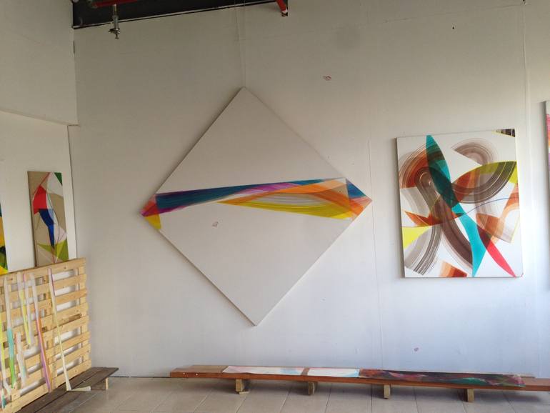 Original Conceptual Abstract Painting by Yohanan Delaunay-Israel