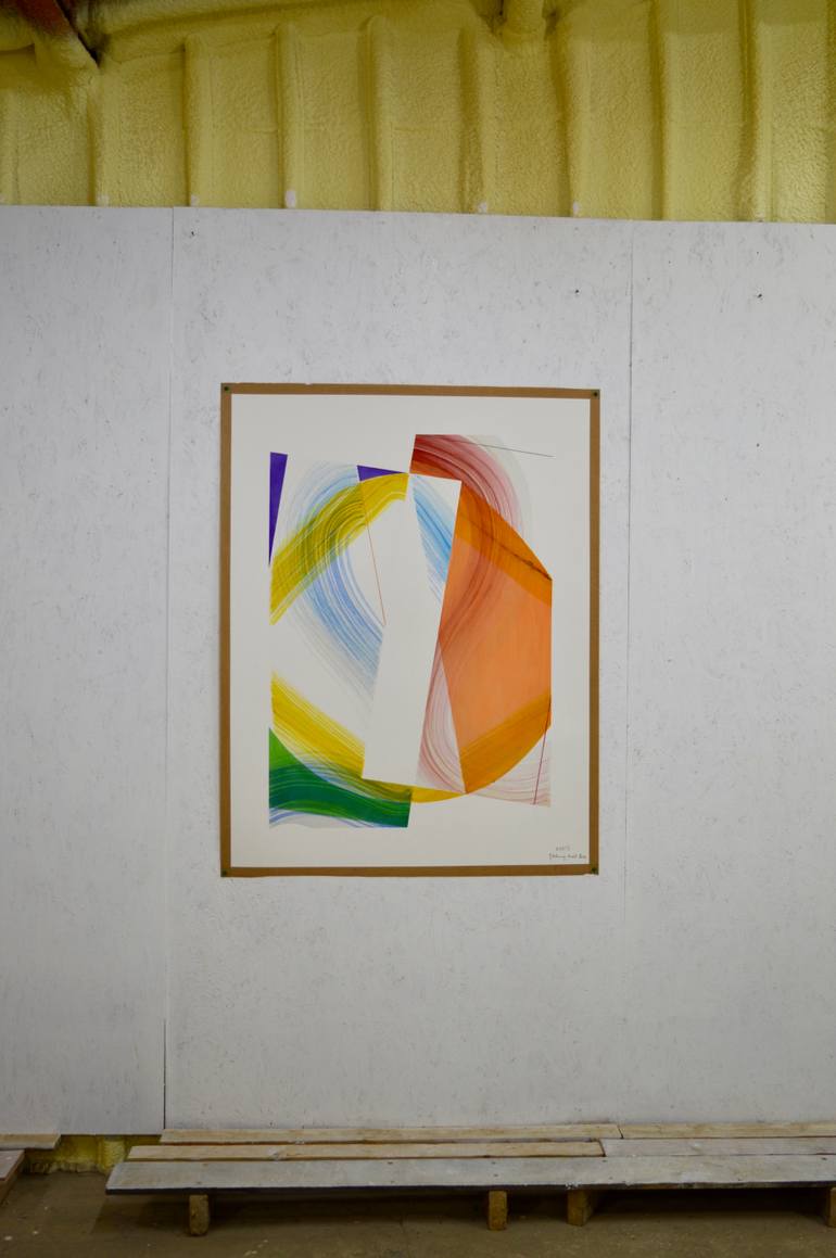 Original Cubism Abstract Painting by Yohanan Delaunay-Israel