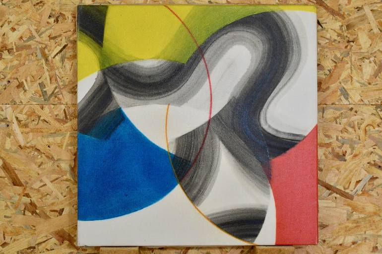 Original Minimalism Abstract Painting by Yohanan Delaunay-Israel