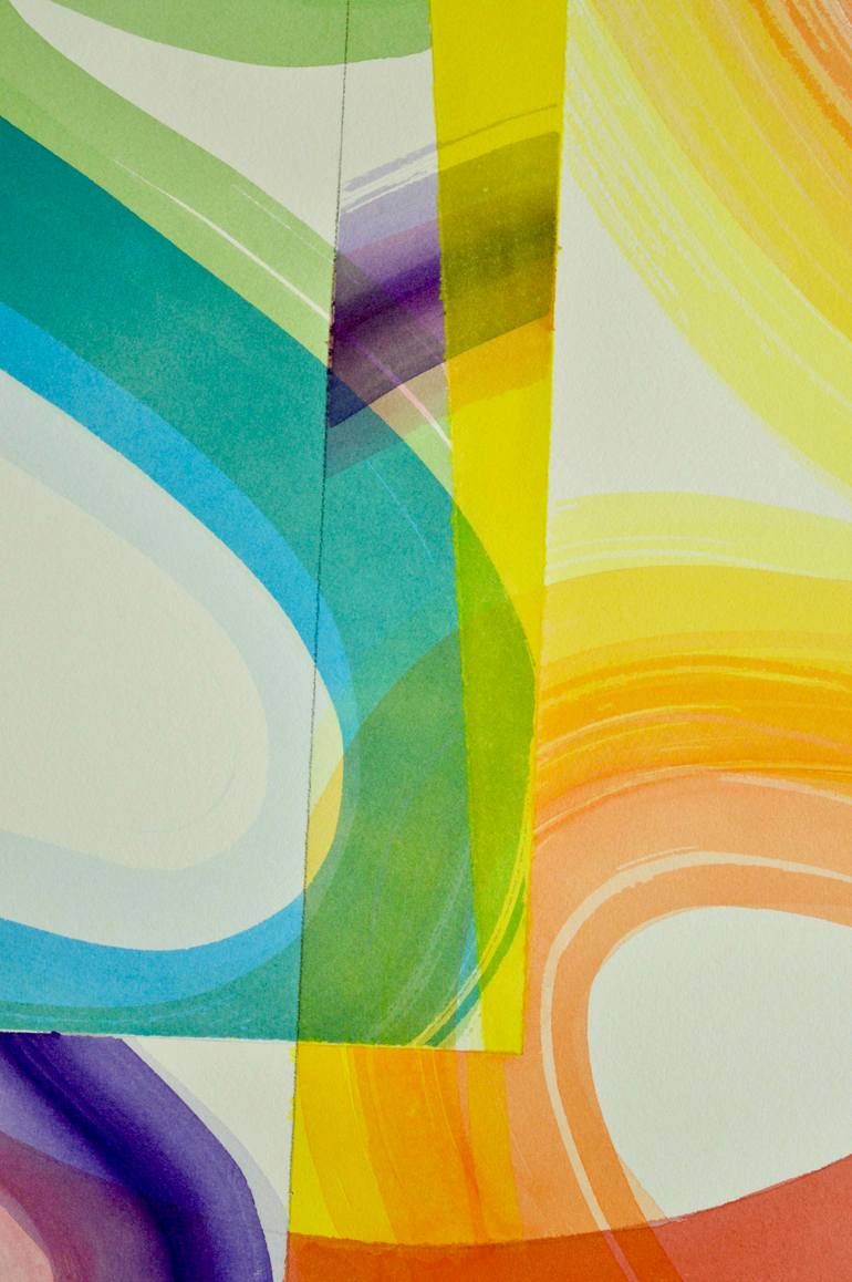 Original Cubism Abstract Painting by Yohanan Delaunay-Israel