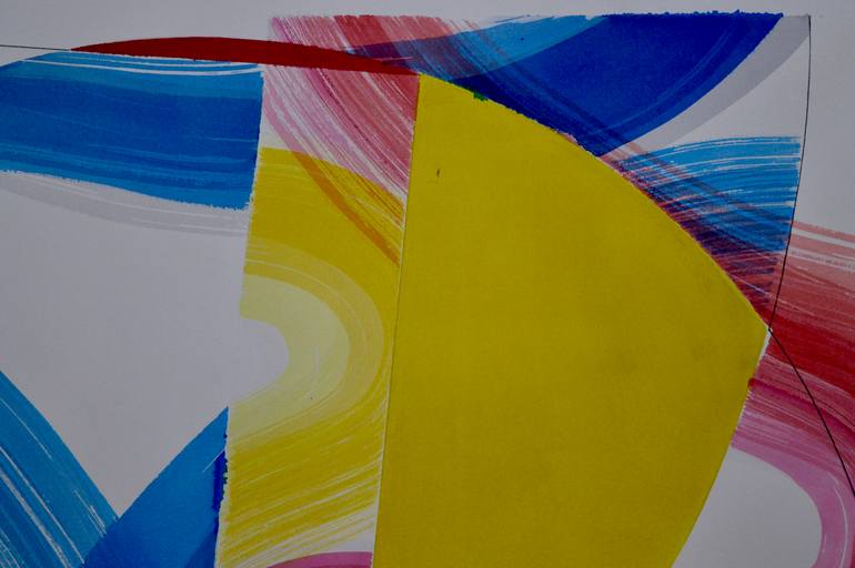 Original Cubism Abstract Painting by Yohanan Delaunay-Israel