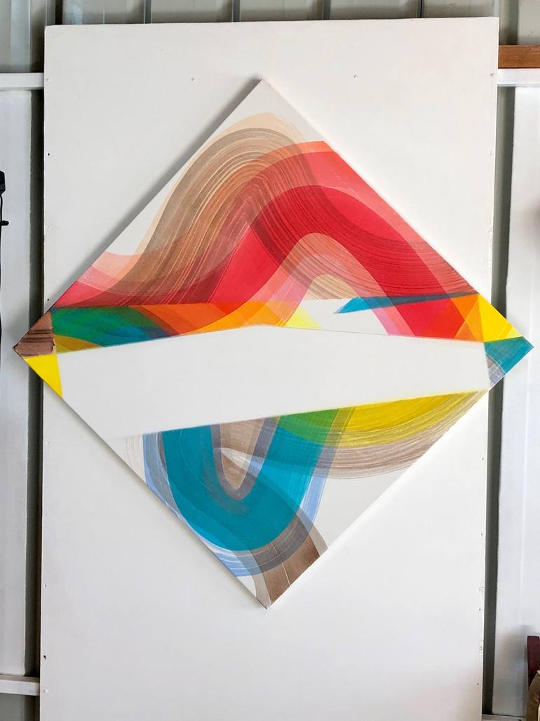 Original Conceptual Abstract Painting by Yohanan Delaunay-Israel