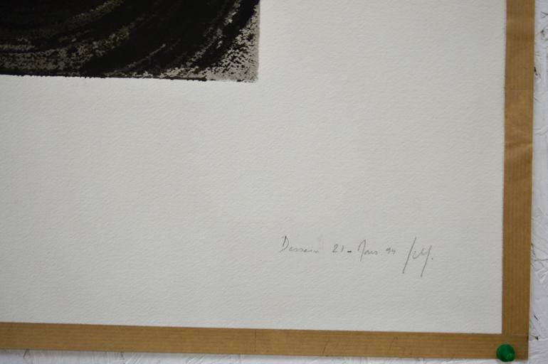 Original Minimalism Abstract Drawing by Yohanan Delaunay-Israel