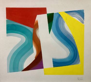 Print of Cubism Abstract Drawings by Yohanan Delaunay-Israel