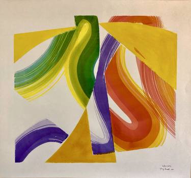 Original Minimalism Abstract Drawings by Yohanan Delaunay-Israel