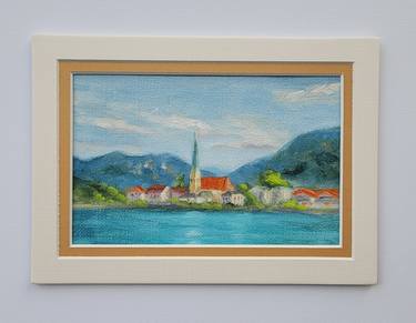 Church on a Lake Original painting thumb