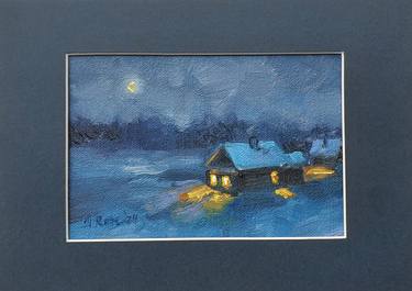 Light in the Night Original oil painting thumb