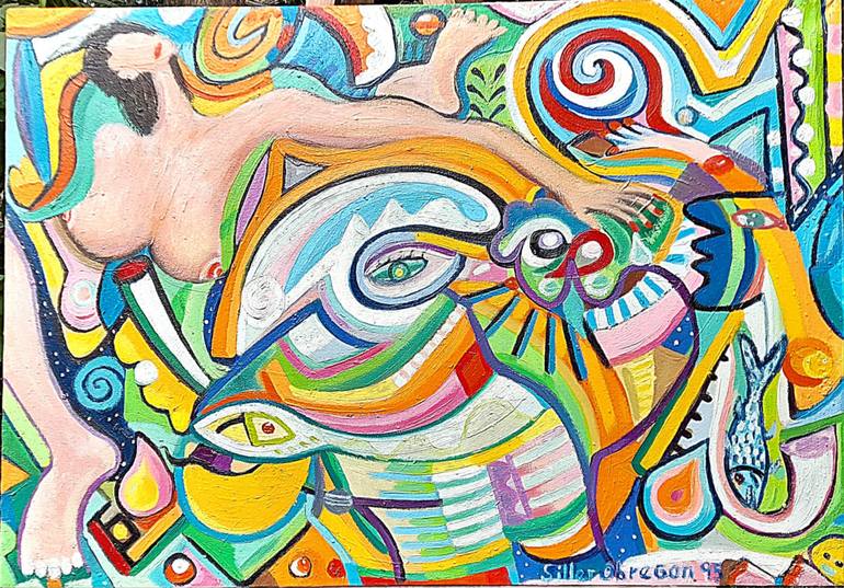 Original Abstract Painting by Mauricio Siller