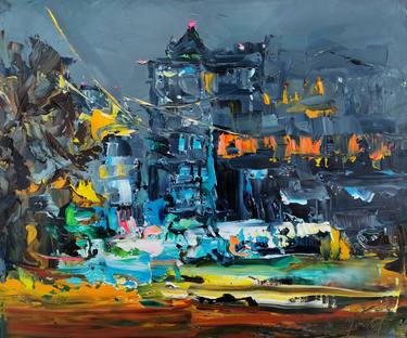 Original Abstract Expressionism Architecture Paintings by Valeriy Ushkov
