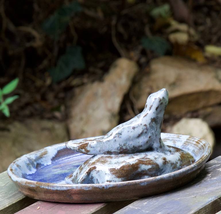 Original Figurative Animal Sculpture by Arte Terroso Gata Morena