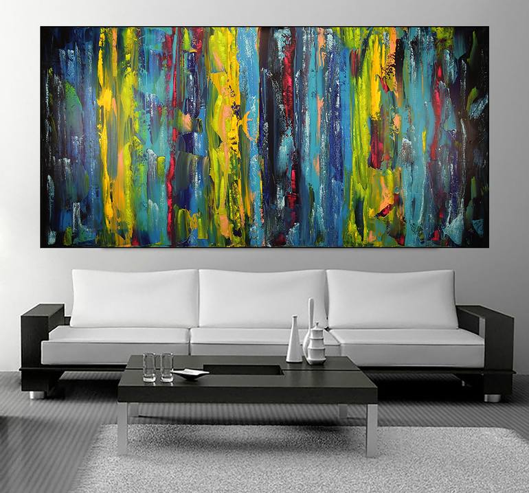 Original Abstract Expressionism Abstract Painting by Denis Kuvaiev Denkuvaiev