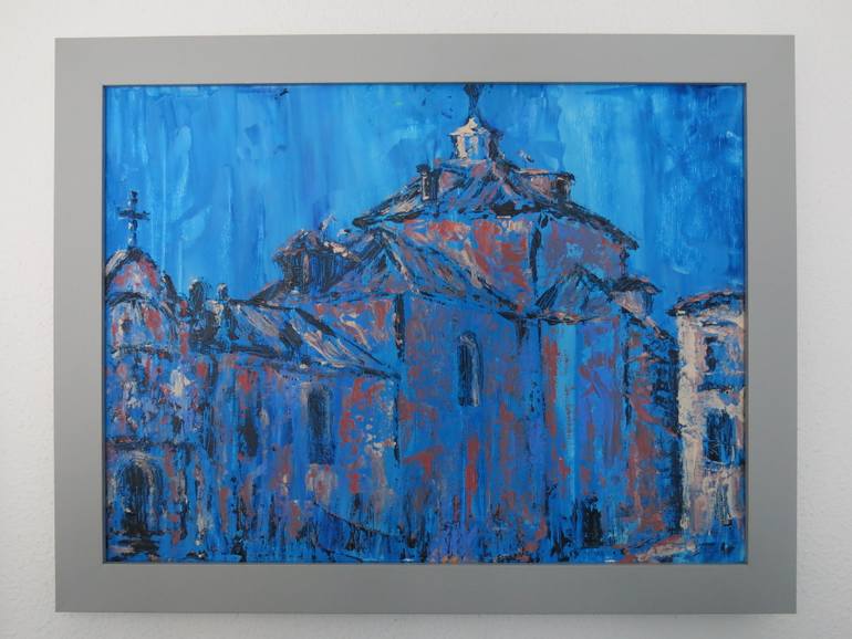 Original Contemporary Architecture Painting by Denis Denkuvaiev