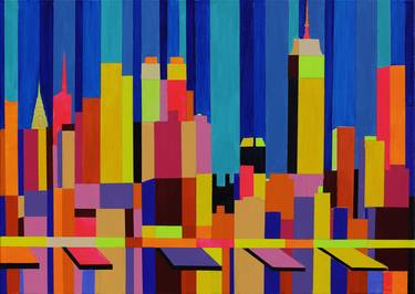 Print of Abstract Architecture Paintings by Denis Kuvaiev DenKuvaiev