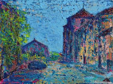 Original Impressionism Architecture Paintings by Denis Kuvaiev Denkuvaiev