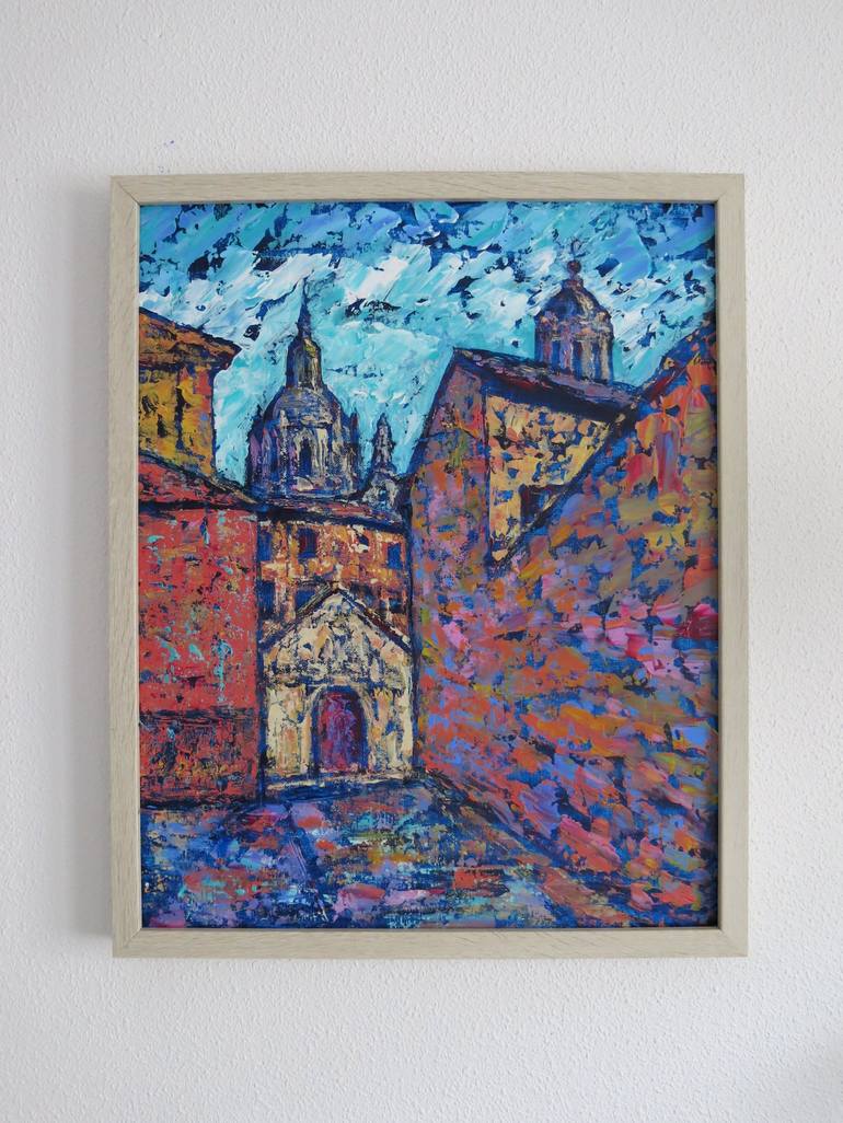 Original Impressionism Architecture Painting by Denis Kuvaiev DenKuvaiev