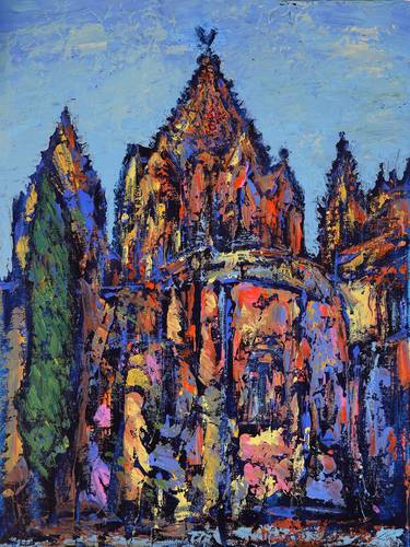Original Abstract Expressionism Architecture Paintings by Denis Kuvaiev DenKuvaiev