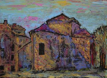 Original Abstract Expressionism Architecture Paintings by Denis Kuvaiev DenKuvaiev