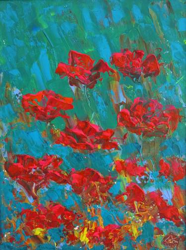 Print of Abstract Expressionism Floral Paintings by Denis Kuvaiev DenKuvaiev
