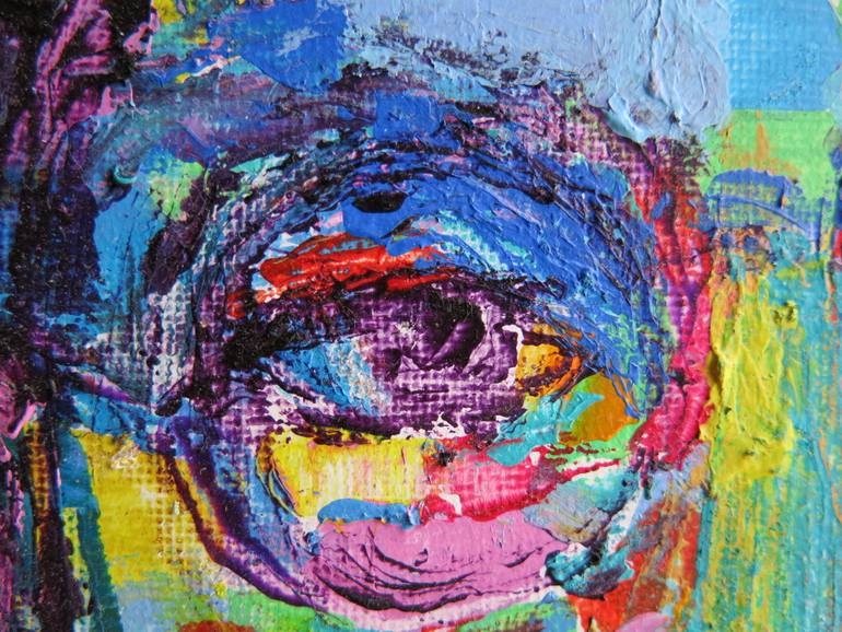 Original Abstract Expressionism People Painting by Denis Denkuvaiev