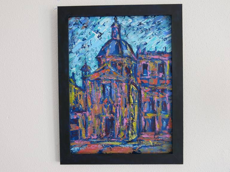 Original Impressionism Architecture Painting by Denis Kuvaiev DenKuvaiev