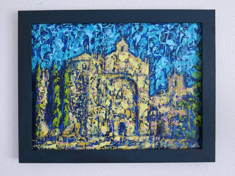 Original Abstract Expressionism Architecture Painting by Denis Kuvaiev DenKuvaiev