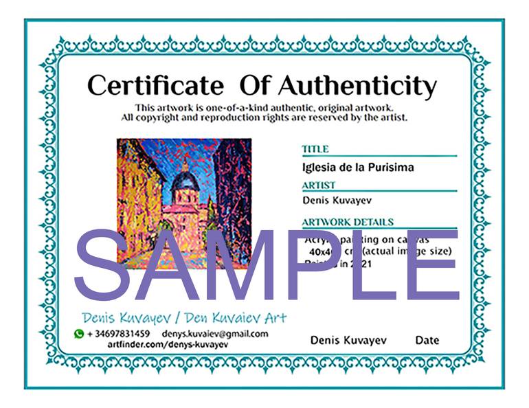 Original Abstract Expressionism Architecture Painting by Denis Denkuvaiev