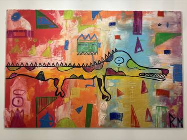 Original Geometric Abstract Paintings by Riccardo Marri