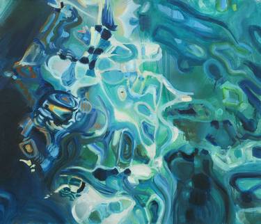 Print of Abstract Water Paintings by Daria Bernadeta Novotna